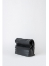 Black paneled folded pounch bag