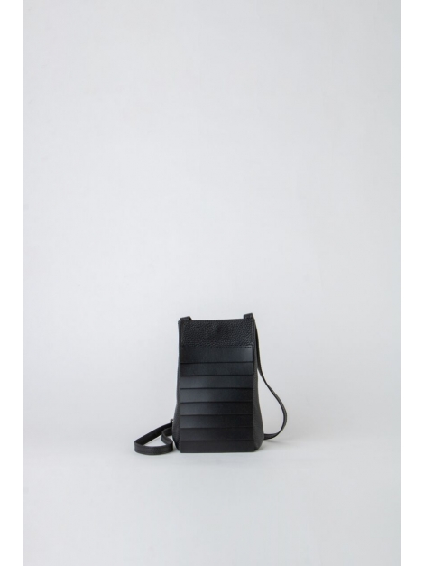 Black paneled shoulder bag