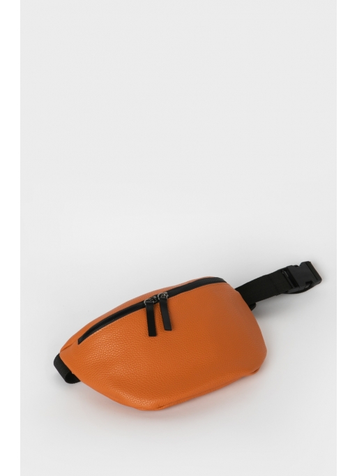 Orange leather belt bag