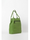 Green seamed shopping bag