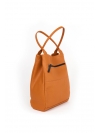 Orange seamed shopping bag