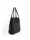 Black seamed shopping bag