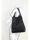 Black seamed shopping bag