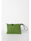 Green seamed shoulder bag