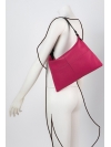 Fuchsia seamed shoulder bag
