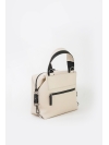 Beige leather convertible bag