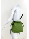 Green leather convertible bag