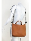 Tabac leather convertible bag