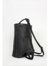 Black perforated leather backpack