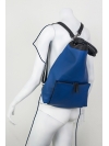 Lapis blue leather hobo bag