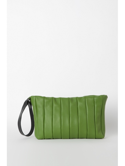 Green quilted shoulder bag
