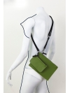 Green bag and wallet set