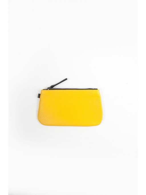 Yellow accessories pouch