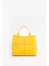Yellow seamed handbag
