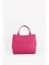 Fuchsia seamed handbag