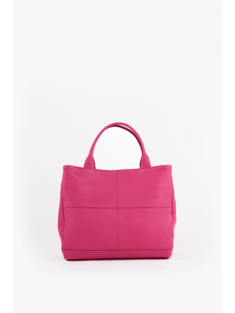 Fuchsia seamed handbag