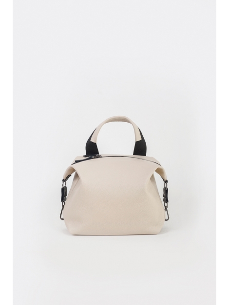 Beige leather convertible bag