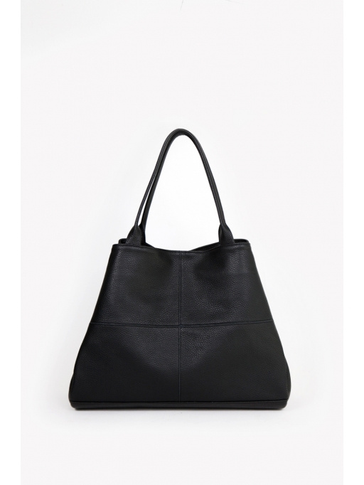 Black seamed tote bag