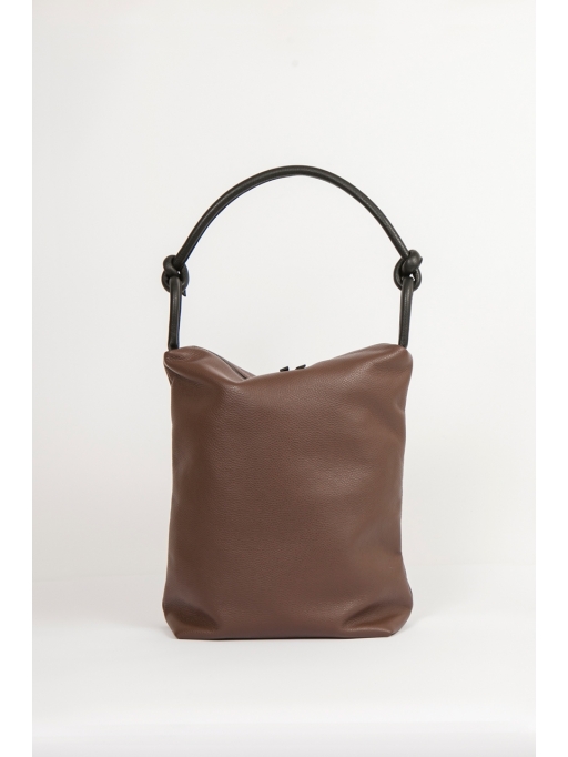 Brown Double-knot Shopping Bag
