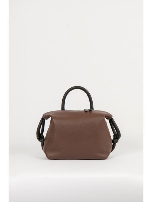 Brown Double knot Cuboid Bag