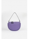 Purple half-moon shoulder bag