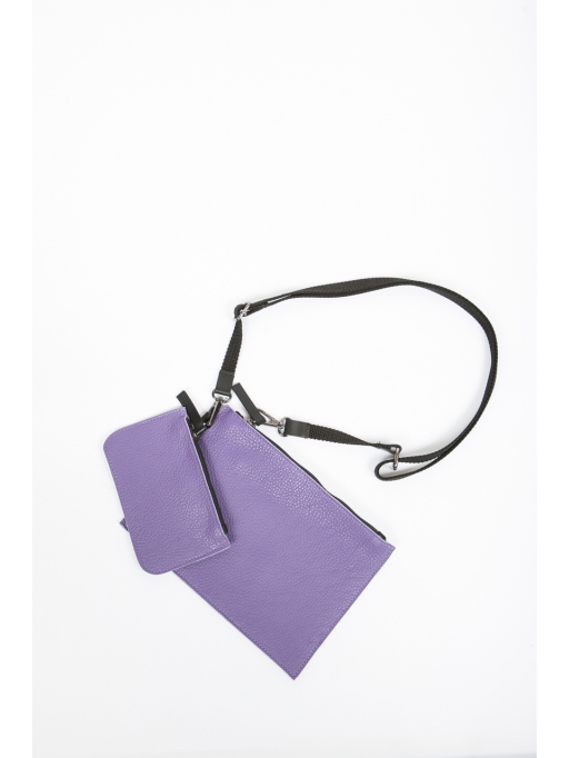 Purple bag and wallet set