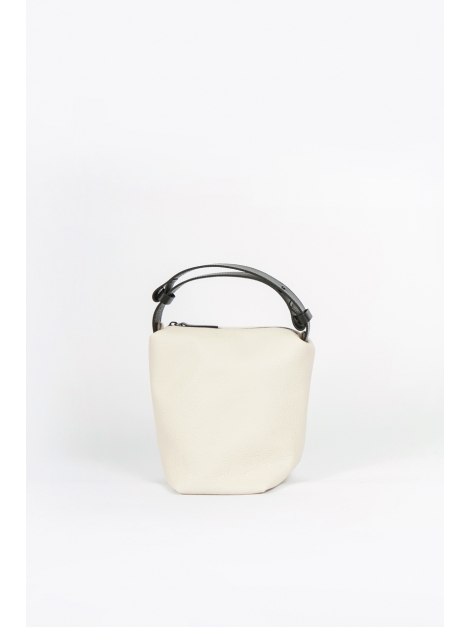 Beige top-handle bag