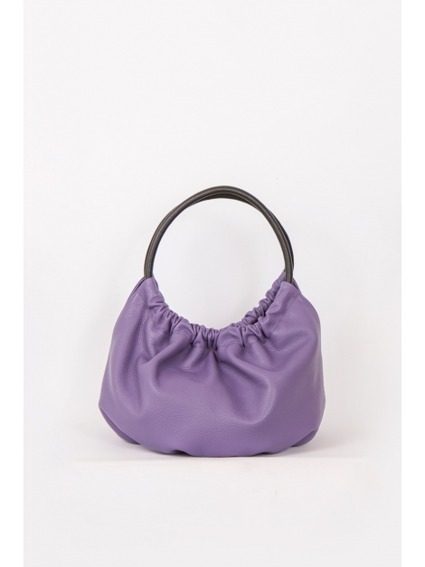 Purple bucket shoulder bag