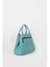 Aqua seamed handbag