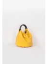 Yellow bucket top-handle bag