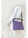 Purple seamed shoulder bag