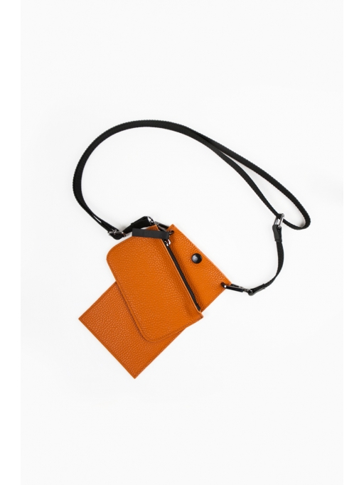 Orange mobile purse and wallet set
