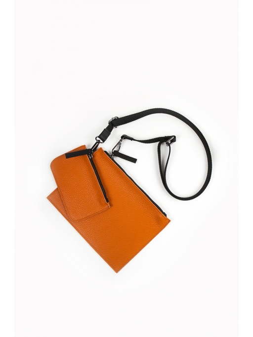 Orange bag and wallet set