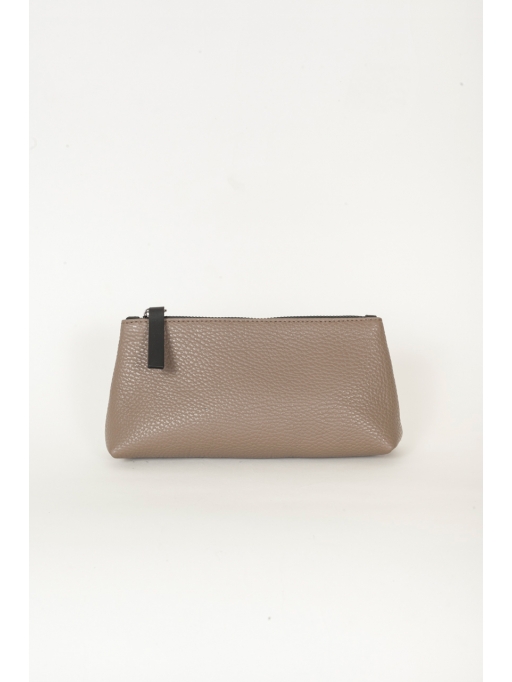 Taupe small beauty bag