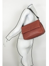 Terracotta large flapover shoulder bag