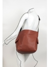 Terracotta leather tote bag