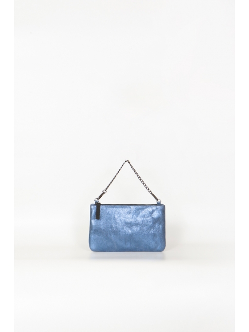 Metallic blue mini bag